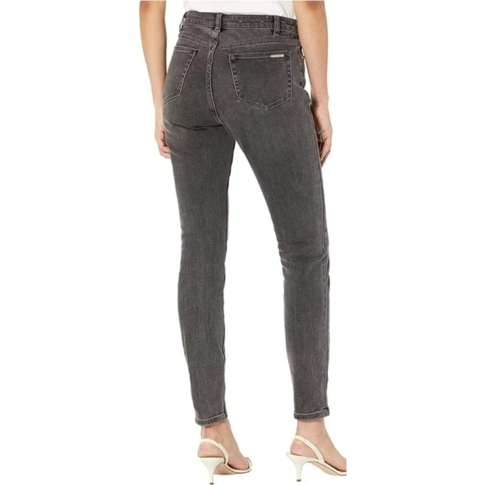 Michael Kors Selma Skinny High-Rise Slimming Black Wash Jeans Size 2P NWT $110